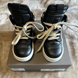 Rick Owens Black Baby Geo High Top Sneakers